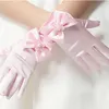 3Set/Pack Party Supplies Flower Bow Satin Cosplay Gloves Children's Stage Show