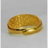 Wedding Rings Gold Plated Men's And Women's Smooth Face Ring Opening Ceremony Statement Jewelry Antique Imitation