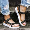 Sandaler Kvinnor Summerkilar Skor för damer Sexiga platta Sandles Slipper Klipp Tår utan halkstrandstorlek 42 43