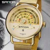 Relojes de pulsera Reloj de esfera creativa Relojes para hombres Banda de malla de acero de moda Fecha automática Reloj de pulsera para hombre a prueba de agua Reloj de lujo para hombre Reloj Saat