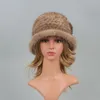 Bérets Real Hat pour femmes chapeaux de seau de conception florale Fedoras d'hiver Bons de tricot vintage Lady Soft Bonnets