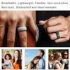 Band Rings 4pcs/set 8mm 6-12 Size Food Grade FDA Sile Ring Hypoallergenic Crossfit Flexible % Sile Finger Rings For Men Women G230213