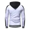 Herren Hoodies 2023 Herren Kapuzenpullover Frühlingsmode Slim Warm Outwear Winter Wit Hat Patchwork