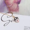 Pendentif Colliers Collier de chien de compagnie Dessin animé Dripping Chiot Tête d'animal pour femmes Filles Husky Teddy Akita Caniche Bijoux Cadeau