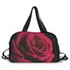 Duffel Väskor 2023 3D Rose Printing stor kapacitet Fashion Travel Bag For Unsiex Weekend Handle Carry On Drop Paquete