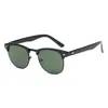 Retro Men نظارة شمسية نصف إطار الكلاسيكية مصممة أزياء طراز شمسي للسيدات ظلال القيادة Gafas de sol Ev400 Eyewear 0P2 مع الحالات