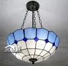 Hängslampor tiffany retro vintage lampor glas lampskärm loft e27 110v 220v för matsal medelhavsstil