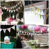 Banner Flags 12 3.2M Cotton Pennant For Party Decor Coffee String Handmade Personality Christmas Drop Delivery Home Garden F Dhtep