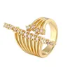 Band Rings HECHENG 2022 New Flower Heart Pearl gold Color Rings For Women Wedding Party Jewelry whoesale G230213