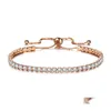 Bracciale in cristallo scintillante di filamenti di perline per perline per lady fl trapano singola riga di girle regalo consegna di consegna goccia bracel dhhvy