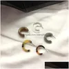 Hoop Hie Earrings Ujbox 2022 Mticolor Leopard Resin Women Small Acrylic Clear Spring Summer Wedding Party Drop Delivery 20 Dh1Us