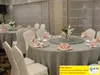 결혼식 연회 접이식 장식 흰색 50pcslot을위한 유니버설 폴리 에스테르 스판덱스 웨딩 의자 커버