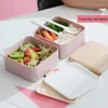 Dinnerware Sets Ableware Bowl Leakproof Lunch Containers With Cutlery Stackable Japanese Traditional Bento Box