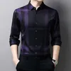 男性用のメンズデザイナーストライプシャツ衣服韓国ファッション長袖のシャツラグジュアリードレスカジュアル服ジャージー