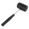 400 g niet-elastische zwarte rubberen hamer tegel met ronde kop en niet-slip handgreep DIY handgereedschap