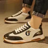 Dress Shoes Men Vulcanized Sneakers Tennis Sports Soft Microfiber Lace Up Mix Color Skateboarding Walking Casual Shoe For Male 230213