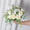 Flores decorativas Bela peony peony artificial Silk Flower Bouquet Flores Home Party Spring Wedding Decoration Fake 2023 Christmas Table Deco