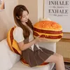 Plush Dolls Creative Burger Plush Toy Soft Padded Plush Cushion Cute Hamburger Pillow Sofa Chair Cushion Boys Girls Kids Birthday Gift 230211