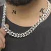 Ketten 12 mm Miami Cuban Link Choker Full Iced Out Chain Dad Jewelry