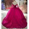 فستان جديد Quinceanera لـ Sweet 16 Girls Tulle Princess Ball Downs Hearsed Beads Birthday Party Gonws Vestidos de 15 Anos