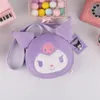 Sanrio милая плюшевая сумка-мессенджер Kuromi Cinnamonroll Kawaii, очаровательные плюшевые рюкзаки, мягкая сумка для хранения, кошелек для монет