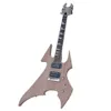 Unusual Shape Original Wood Electric Guitar with Chrome Hardware can be customized