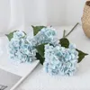 Decorative Flowers Artificial Silk Hydrangea Wedding Christmas Garland Material Decorations Vases For Home Outdoor Garden Fake Plants Leaf