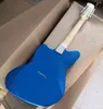 Guitare électrique bleu métal 12 cordes avec touche en palissandre 21 frettes personnalisables