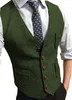 Mens Vests Mens Formal Suit Vest Vneck Tweed Herringbone Waistcoat Business Dress Suit Vests For Wedding 230213