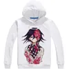 Sweats à capuche pour hommes Makoto Naegi Kyoko Kirigiri Mens Danganronpa V3 Killing Harmony Sweat Streetwear Anime Hoodie Imprimé Long Hooded