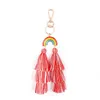 Nyckelringar Rainbow Tassel KeyChain Gold MTI Layer Ring Bag Hang For Women Fashion Jewelry Will and Sandy Gift 208 U2 Drop Delivery Dhhdh