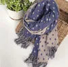 Scarves Japanese Design Winter Cotton Warm Women Scarf Double-sided Plaid Thickened Warm scarf Air-conditioned Shawl For Lady 230211