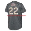 Camisas de beisebol personalizadas 2022 Novos homens mulheres jovens city connect jersey howie kendrick max scherzer juan soto victor robles ryan na