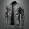 Männer Jacken Frühling Männer Denim Herbst Mode Slim Fits Motorrad Jean Jacke Patchwork Multi Zipper Sexy Herren Outwear