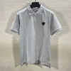 Designer Luxury Play Classic Fashion Trend Versatile Polo Shirt Love Brodery Men's and Women's New Summer Lapel kortärmad t-shirt
