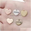 Charms 500Pcs Heart Shaped Love Pendant Jewelry Making Handmade Crafts Diy Necklace Bracelet Supplies 13X1M Drop Delivery 20 Dh5Xy