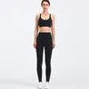Active Sets ABS LOLI Soft Nylon Yoga Set Workout Clothes Fitness Sport Outfit Women 2 Piece Strappy Sports Bras High Waist Gym Leggings
