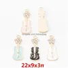 Charms 100Pcs Rhinestone Mini Guitar Shaped Enamel Metal Pendants Fit Diy Earring Bracelet Hair Jewelry Accessories Gift Drop Dhr3F