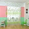 Rideau 1 2m moderne fenêtre tulipes fleurs Tulle cantonnière perles gland porte rideaux panneau transparent décoration de la maison