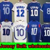 1998 2002 RETRO maillot de football Freeench VINTAGE maillots ZIDANE HENRY MAILLOT 1996 2004 maillots de football maillot Trezeguet loin finales 2006 blanc 2000