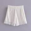 Dames shorts Summer Zar Fashion Crochet White Lace Hollow Korte Rechte Girl-stijl Leeftijdsverlaging PL2656 Women's