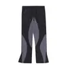 Pantalons pour hommes Hommes PU Patchwork Sweat Streetwear Demi-Zip Colorblock Pantalon Casual Oversize Hommes Femmes Taille Élastique Piste Y2302