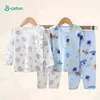 Setler/takım elbise pamuklu bebek çocuk kıyafetleri set pijama set sevimli karikatür uzun/kısa kollu ev pijama set pijama yumuşak nefes almak