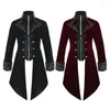 Męskie okopy płaszcze Mężczyzn Medieval Victorian Costume Tuxedo GentleMa Tailreat Gothic steampunk vintage strój do VD2889