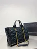 Bolso de hombro de diseñador para mujer, bolso de compras de moda, bolso cruzado de lujo, cartera con cadena, negro, gran capacidad, calidad 5A