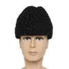 Berretti Beanie/Skull Caps Inverno Uomo Vera pelle di montone Pelliccia Cappello Bomber Moda Caldo Lusso Autentico Lana Outdoor Cappelli antivento Papà Regalo Oliv22