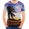 T-shirt da uomo Abbigliamento da uomo di lusso con stampa di design hawaiano sul mare Camicia sportiva estiva a maniche corte con girocollo sottile polinesiano