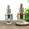 Storage Bottles 30ml X 12 Empty Essence Oil Dropper Bottle Gold Silver 1 OZ Skin Care Serum Massage Spa Glass Container 30CC