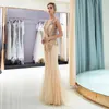 Party Dresses HSDYQHOME High Quality Mermaid Evening Crystal Stones Long Dress Prom Sweep Train Gown