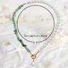 Pendant Necklaces Lapis Kyanite Quartz Freeform Chip Stone Beads Choker For Christmas Gift Simulated Pearl Necklace Jewelry